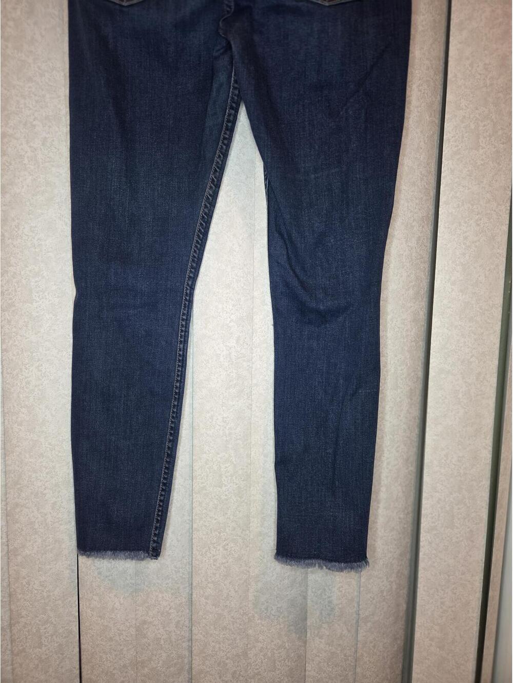 7 For All Mankind Dark Wash the ankle Skinny Jeans Size 28 - Picture 5 of 8